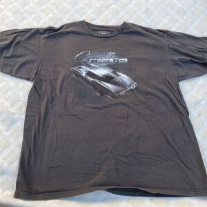 Chevy Chevrolet Corvette Stingray at the Beach Men's Vintage T-Shirt Size XL